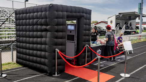 Black Inflatable Photobooth Enclosure