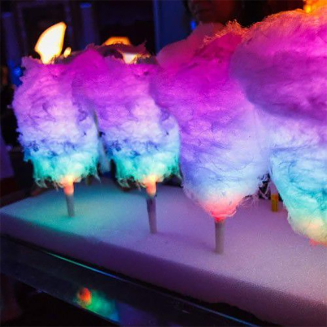 Cotton Candy Glow Cones